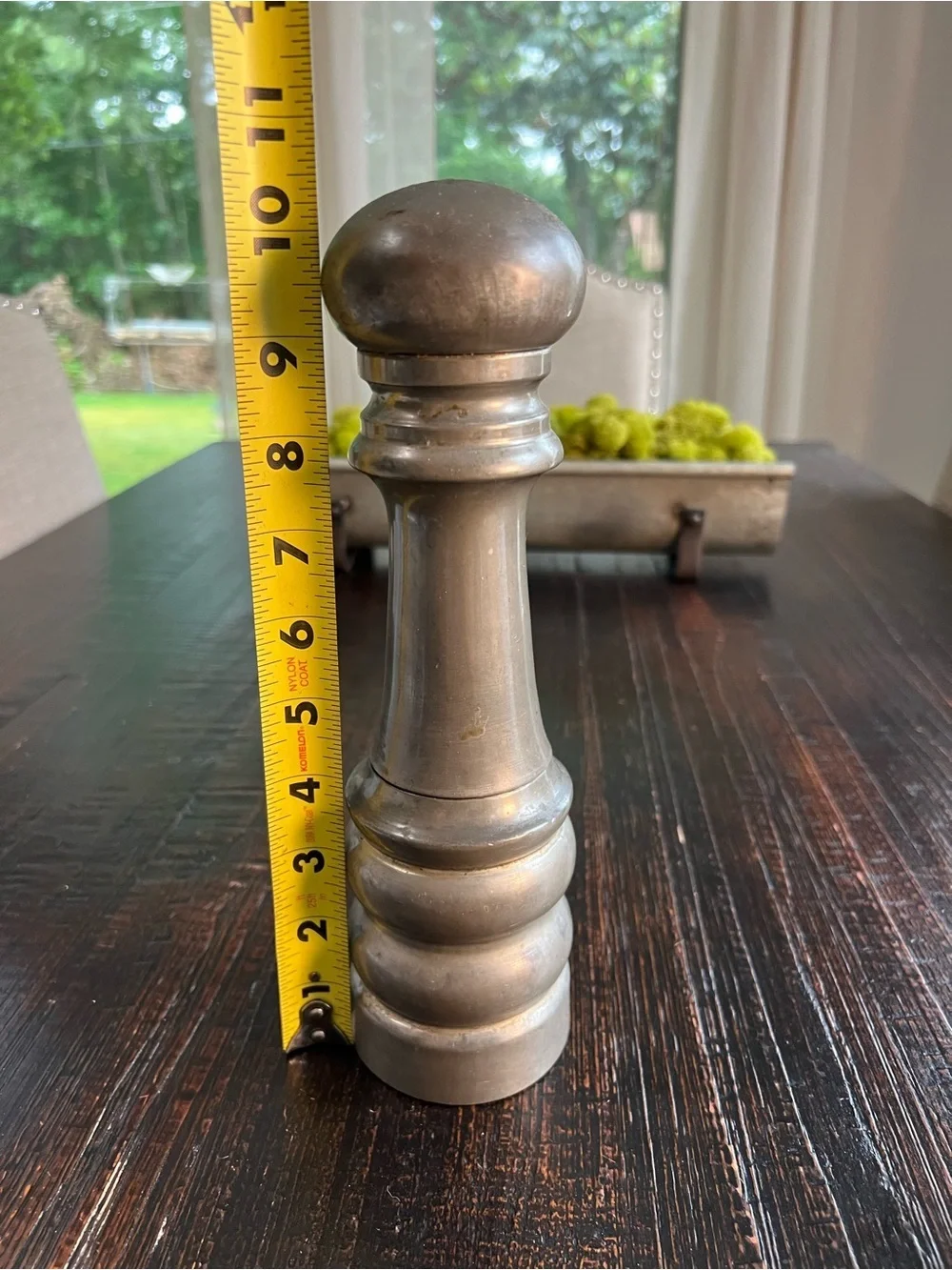 Vintage 'Garantito Tre Spade' Pewter Saltshaker & Pepper Grind Mill Combo- Italy